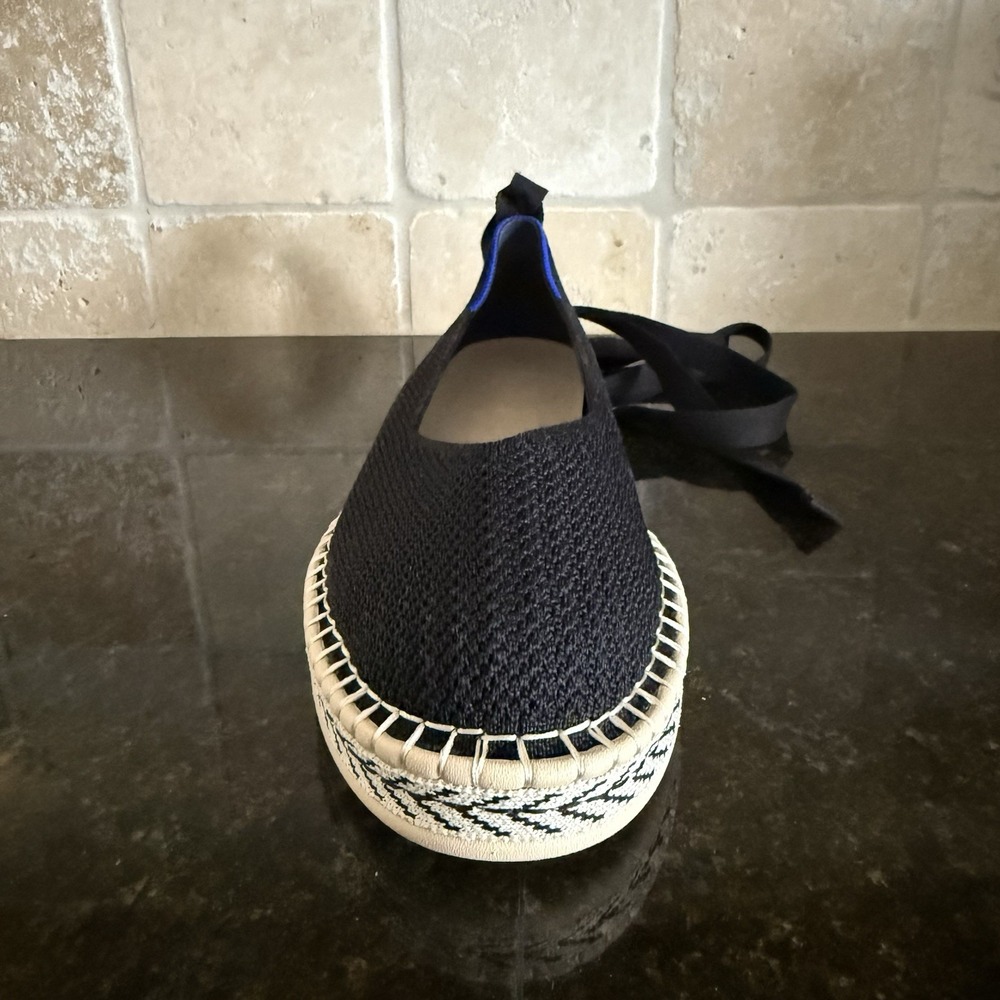 Rothy's The Espadrille‎ Black Lace Up Shoes Excellent Condition 10.5 - Picture 2 of 12
